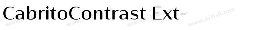 CabritoContrast Ext字体转换